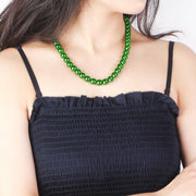Natural Jewelry Natural Hetian Jade Xinjiang Necklace Jasper Spinach Beads Mother's Day Gift