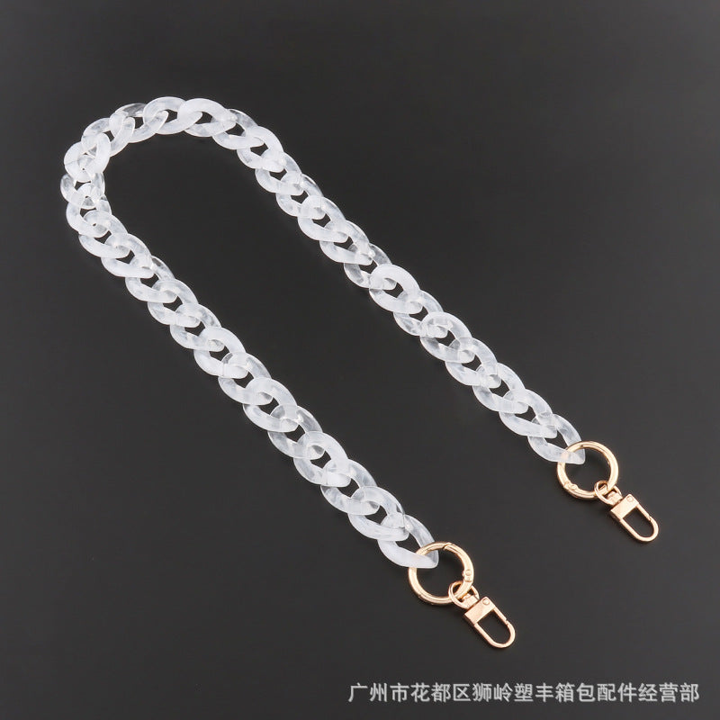 Transparent Acrylic Chain with Gold Clasps