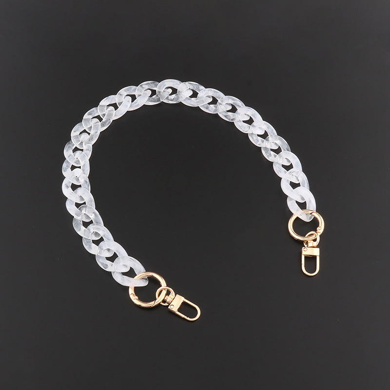 Transparent Acrylic Chain with Gold Clasps