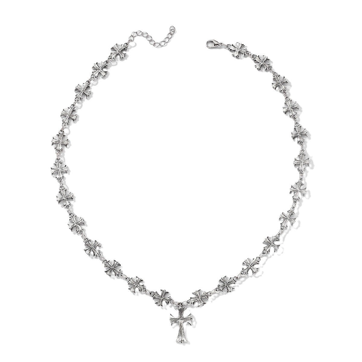 Light Luxury Cross Alloy Pendant Necklace