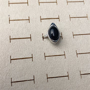 Irregular Black Agate Ring
