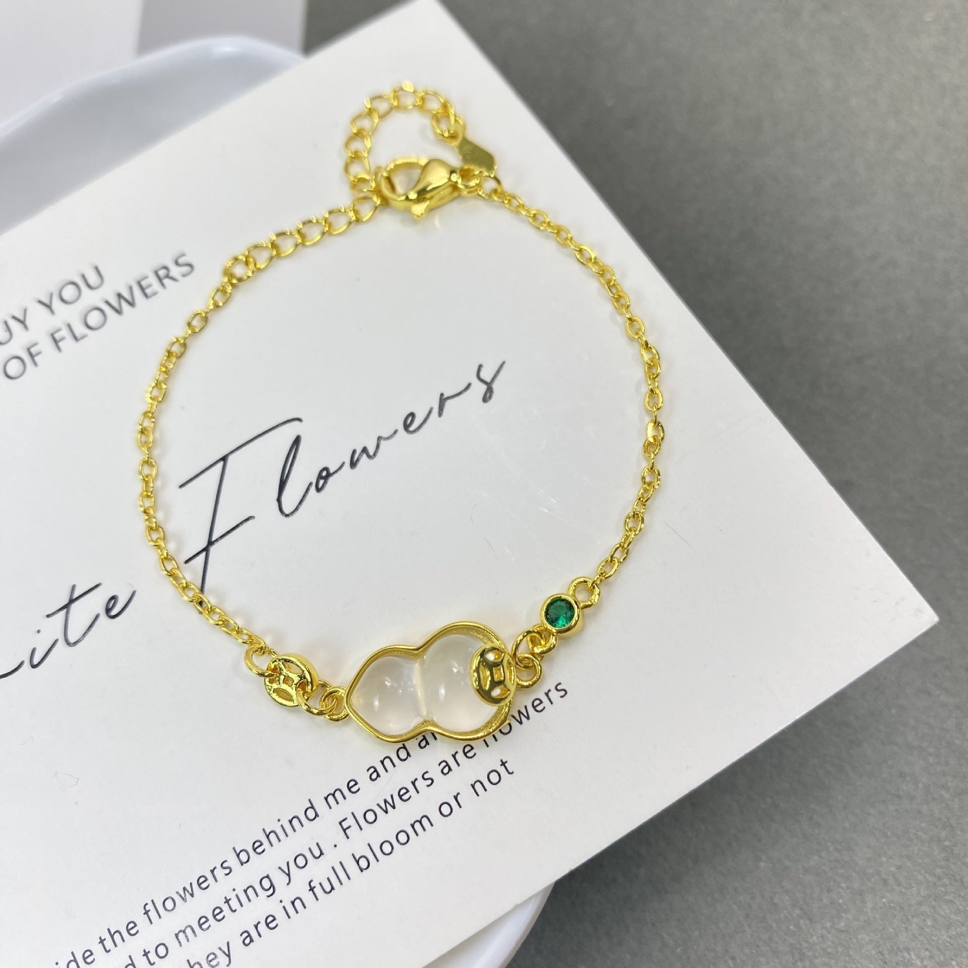 Hetian Jade Fortune & Blessing Gourd Bracelet
