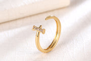 European and American Fashion "ILOVEYOU" Combination Ring - Brass Gold - Plated