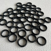 Natural Jade Ring - Black Chalcedony Agate Ring
