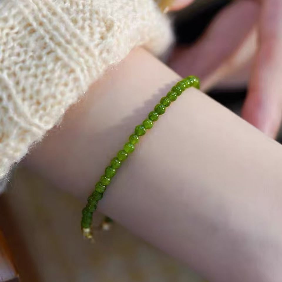 Ultra - Thin Chrysoprase Bracelet