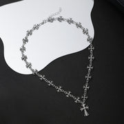 Light Luxury Cross Alloy Pendant Necklace