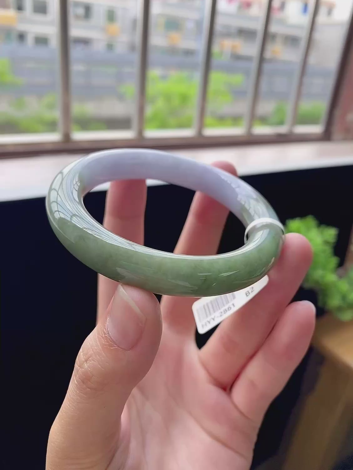 Load video: Half Mountain Half Water Round Bangle