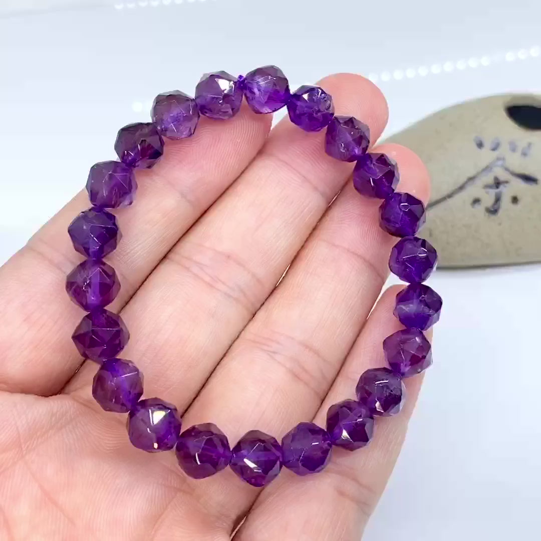 Amethyst Faceted Bracelet