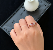 S925 Sterling Silver Pink Tourmaline Ring